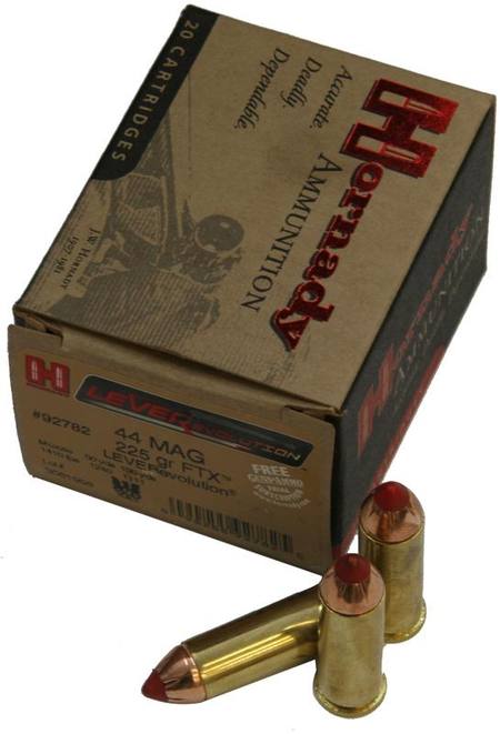 Hornady 44 Mag LEVERevolution 225gr Polymer TIp Hornady FTX 20 Rounds 