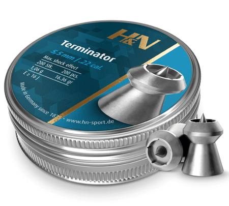 thumbnail image 2 of H&N Slug HP Hollow Point Airgun Pellets – .22 Caliber (5.5mm), 200 Count, Made In Germany 2 of 3