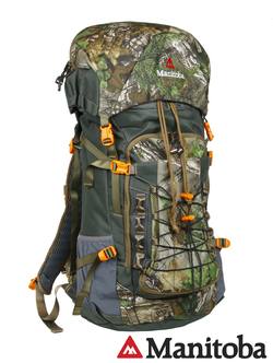 Buy Manitoba 45 Litre Quest Pack with Rifle Scabbard & Bladder: Realtree Camo in NZ New Zealand.