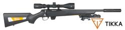 Buy 22LR Tikka T1x Blued Synthetic 16" with Ranger 4-12x42, Silencer & Bipod in NZ New Zealand.