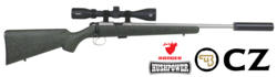 Buy CZ 455 All Weather Stainless with Ranger 3-9x42 Scope & Braveheart Silencer | 22LR or 17HMR in NZ New Zealand.