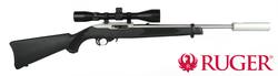 Buy Ruger 10/22 with Ranger 3-9x42 Scope and Hushpower Braveheart Suppressor in NZ New Zealand.