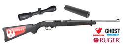 Buy 22 Ruger 10/22 Takedown Stainless with 3-9x42 Scope & Ghost Silencer in NZ New Zealand.