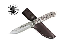Buy Steyr Hunting Knife "Ovis" With Mouflon Horn Grip & Sheath in NZ New Zealand.