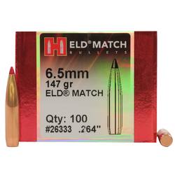 Buy Hornady Projectiles 6.5mm .264 147gr ELD Match x100 in NZ New Zealand.
