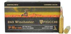 Buy Fiocchi 243 Hunting Rifle 100gr Soft Point in NZ New Zealand.