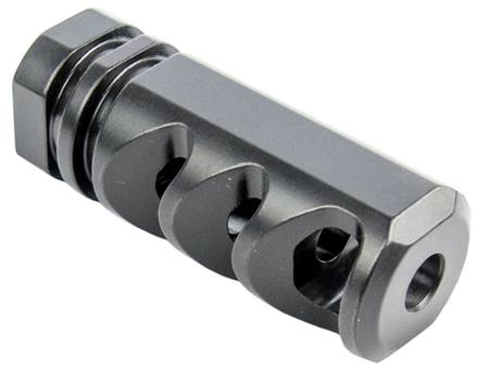 KIDD 22 Cal Muzzle Brake, Black Steel: 22 Cal, 1/2x28, .920, Bead