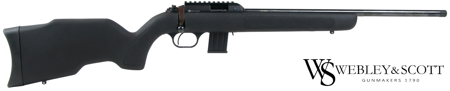 Schott×Lee 22 LR Webley & Scott Xocet Sporter with Threaded Barrel: Blued