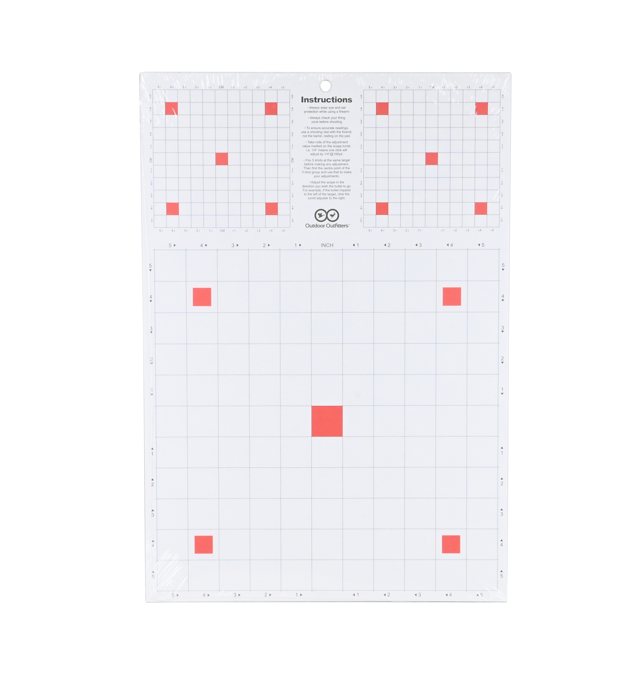 Sighting Paper Rifle Sighting Targets ST-3 Rifle Sighting Target - 1 Inch Grid Paper ...