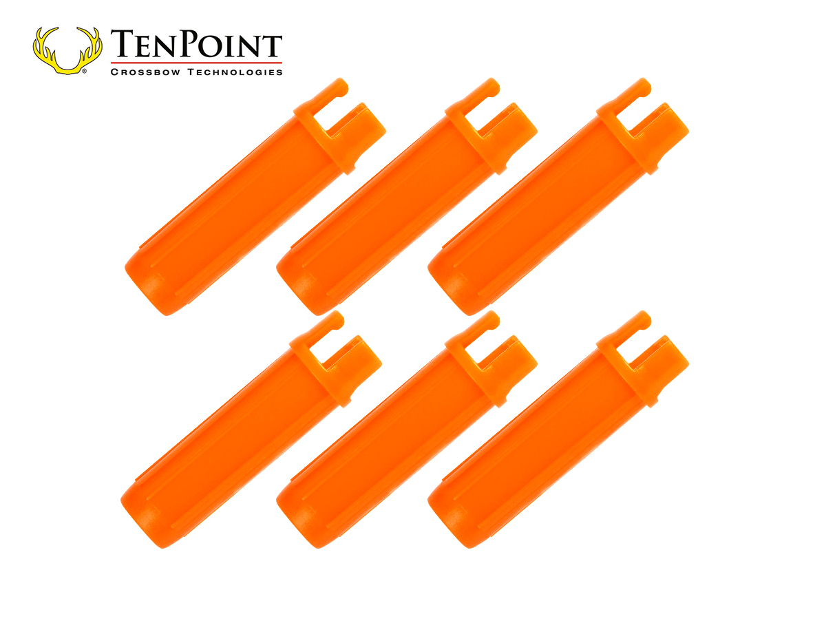 TenPoint Replacement Alpha-Brite XX75 Nock Receiver Orange 6 Pack
