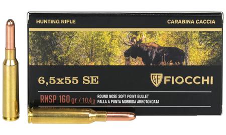 Fiocchi Hunting 6.5x55 160gr Round-Nose Soft Point NZ - 6.5x55