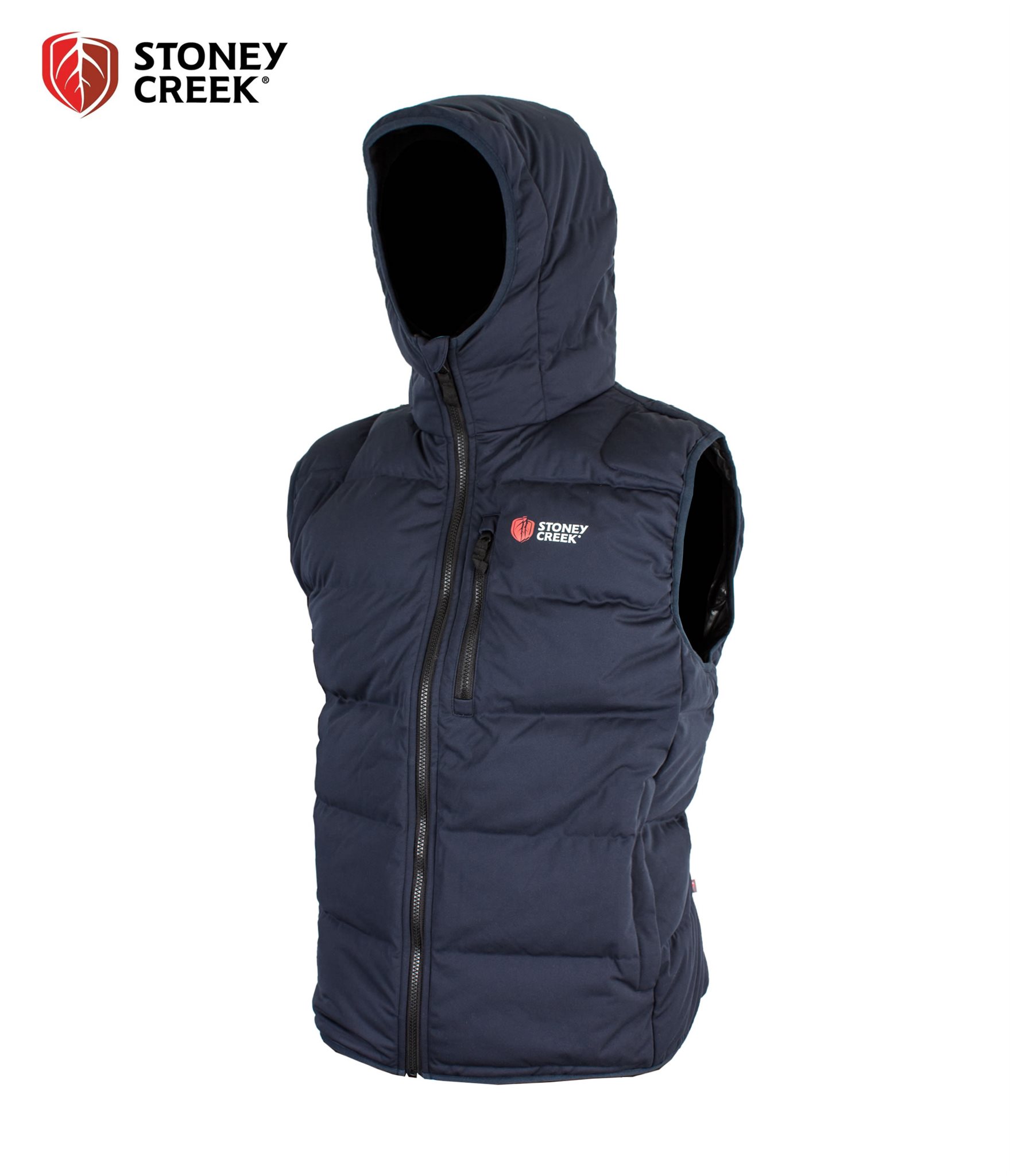 Stoney Creek Thermolite Hooded Puffer Vest Blue NZ Vests by Gun City