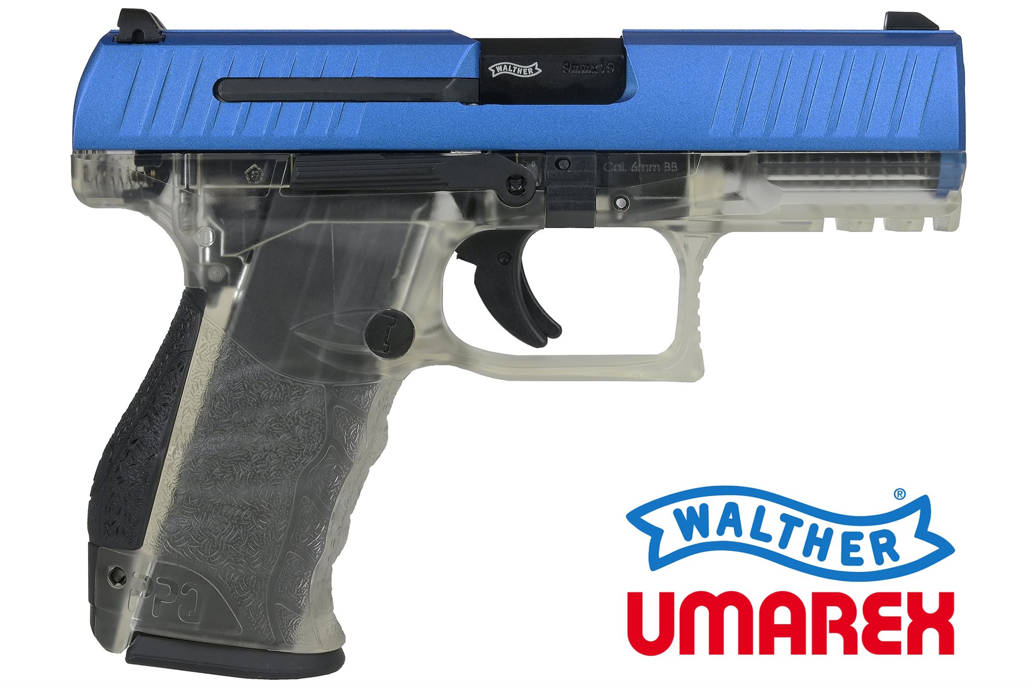 Elite Force Umarex Walther PPQ GBB Airsoft Pistol - 6mm Blowback BB Gun With Metal Slide