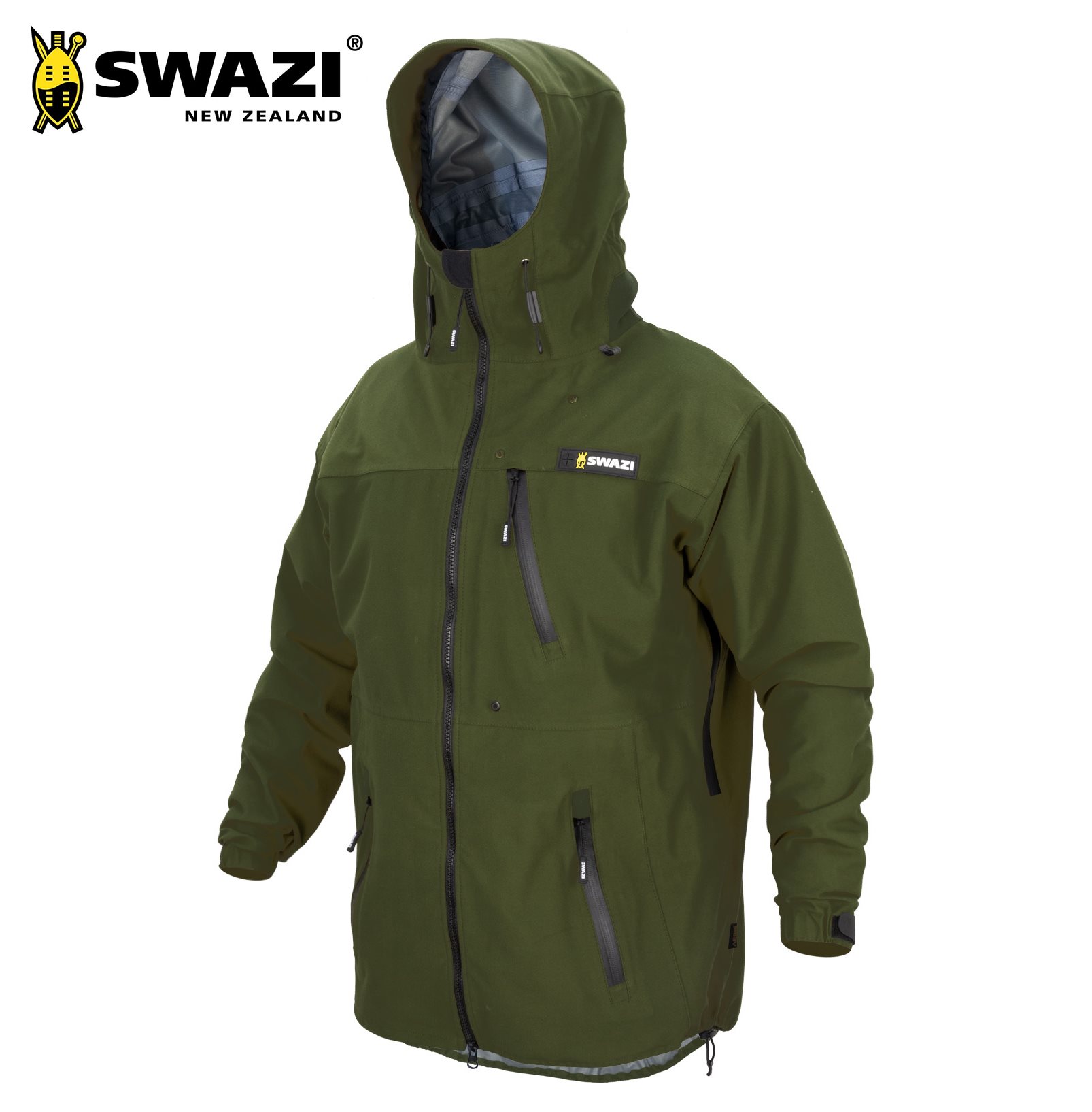 Swazi Ibex Jacket Waterproof & Windproof Olive NZ - Jackets and