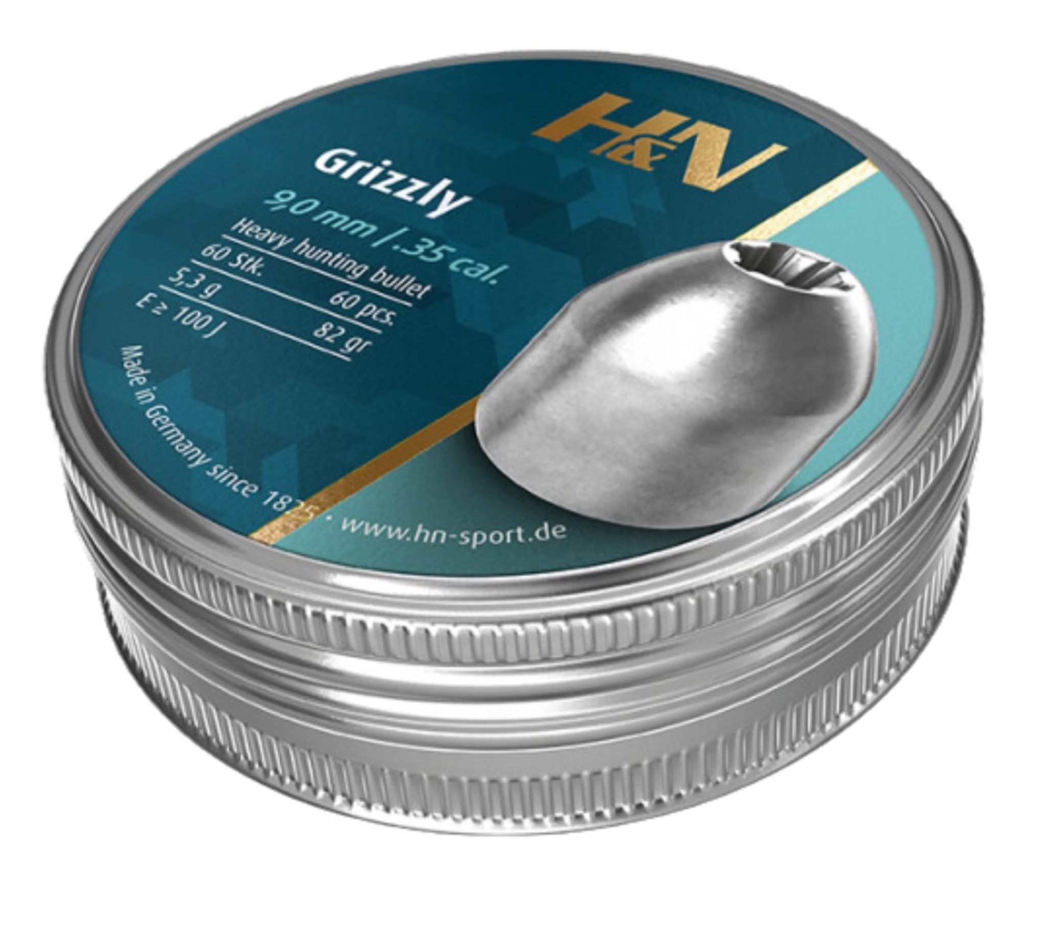 H&N .35 caliber 82gr Grizzly Slug for big bore PCP hunting