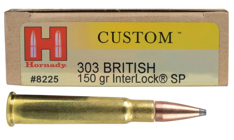 Buy Hornady 303 British 150gr InterLock Soft Point Custom Rifle | 20 Rounds in NZ New Zealand.