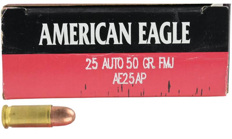 Buy Federal 25 Auto American Eagle 50gr FMJ 50 Rounds in NZ New Zealand.