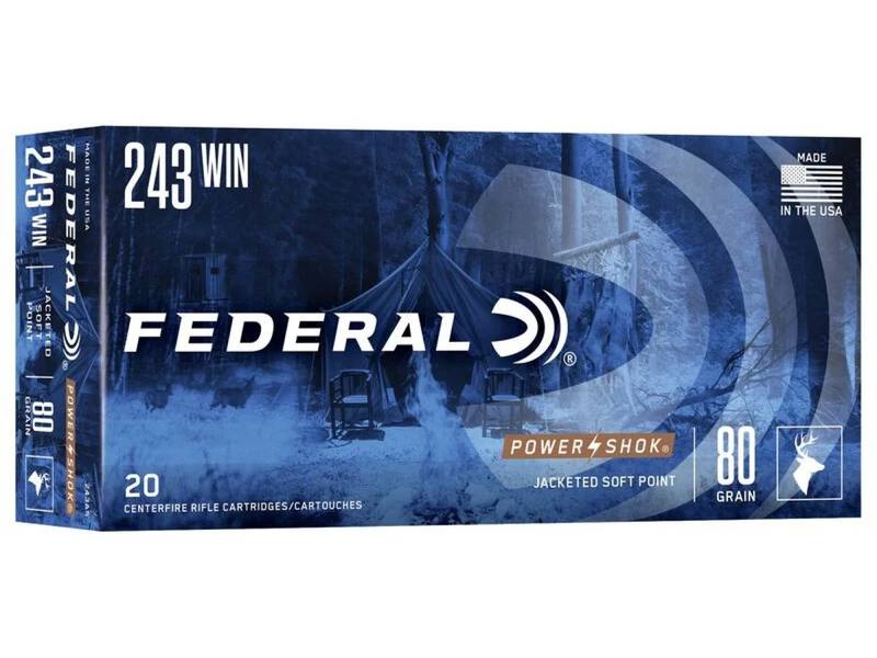 Buy Federal 243 Power-Shok 80g Soft Point in NZ New Zealand.