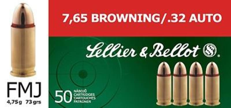 Buy Sellier & Bellot 32 Auto 73gr Full Metal Jacket *50 Rounds in NZ New Zealand.