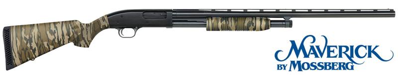 Buy 12ga Mossberg Maverick 88 28" Interchoke | Bottomland Camouflage in NZ New Zealand.