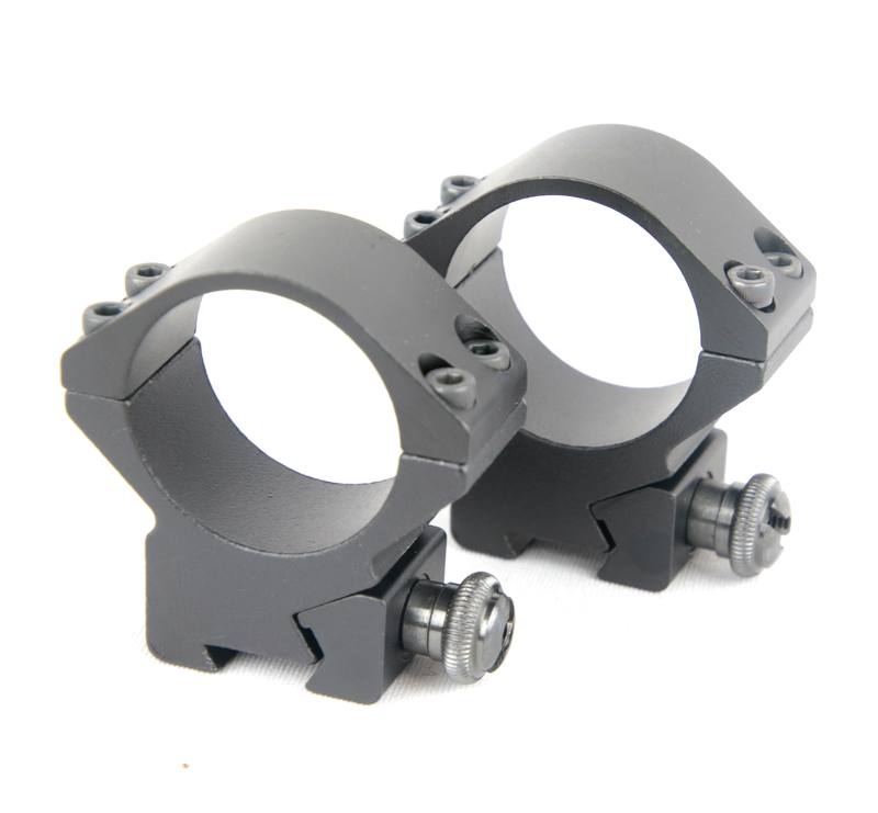 TPO 30mm Scope Rings – 3/8" Dovetail, Medium Profile, For .22 Caliber Rifles (2 Pairs / 4 Rings)
