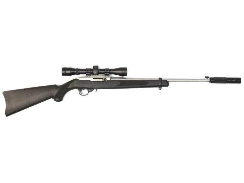 Buy 22 Ruger 10/22 Stainless Synthetic with OO Silencer & 4x32 Scope in NZ New Zealand.