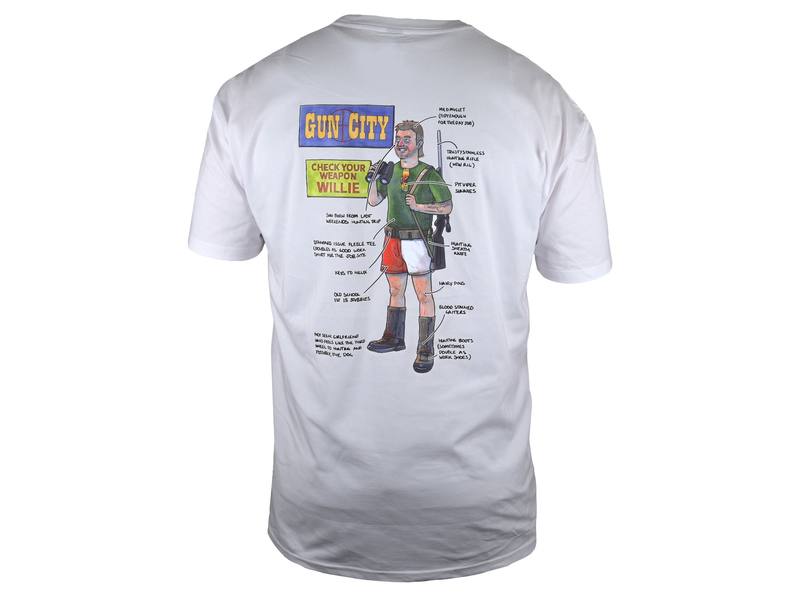 Buy Gun City Weapon Willie T-Shirt in NZ New Zealand.