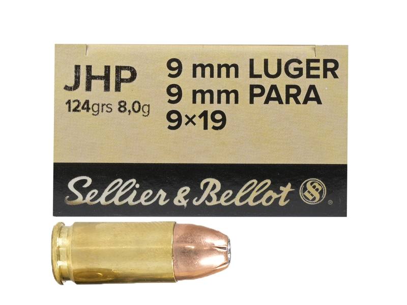 Buy Sellier & Bellot 9mm 124gr Jacketed Hollow Point 50 Rounds in NZ New Zealand.