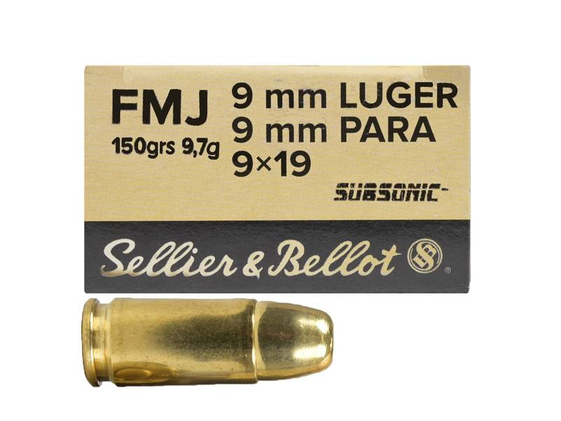 Buy Sellier & Bellot 9mm 150gr FMJ Subsonic 50 Rounds in NZ New Zealand.