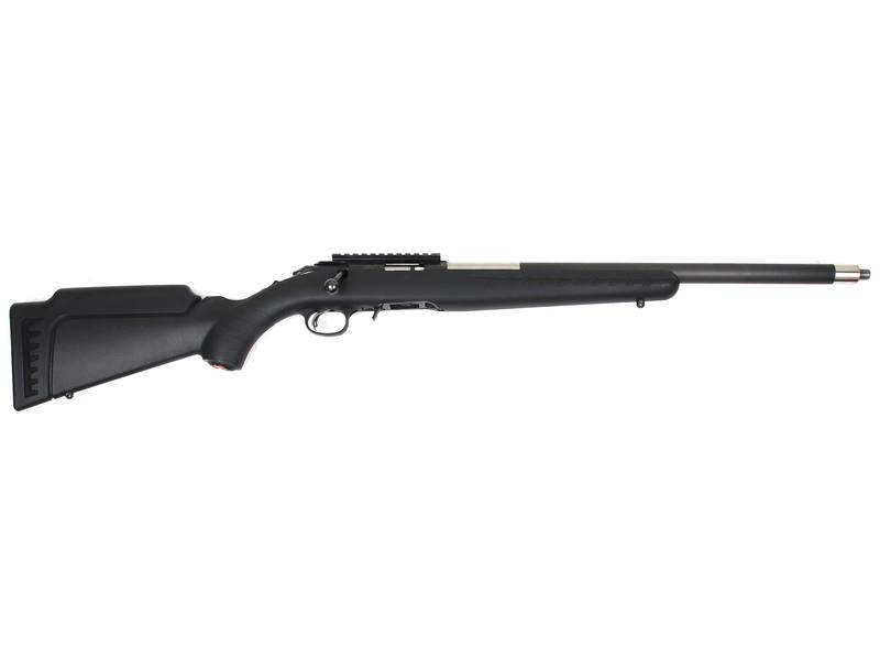Buy 17hmr Ruger American Blued Synthetic Carbon Threaded in NZ New Zealand.