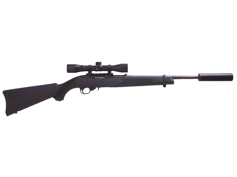 Buy 22 Ruger 10/22 Blued Synthetic with Scope & Silencer in NZ New Zealand.