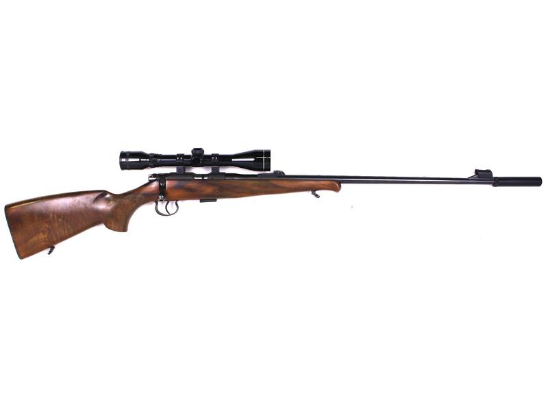 Buy 22 CZ MOD 2-E Blued Wood with Tasco 4x40 Scope & Silencer 1/2x20 in NZ New Zealand.