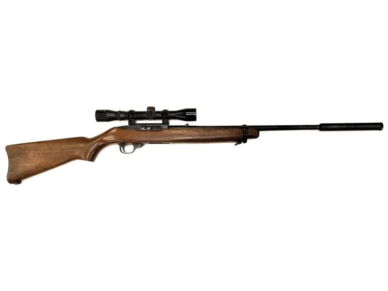 Buy 22 Ruger 10/22 Blued Wood with Silencer & Nikko Stirling 4x32 Scope in NZ New Zealand.