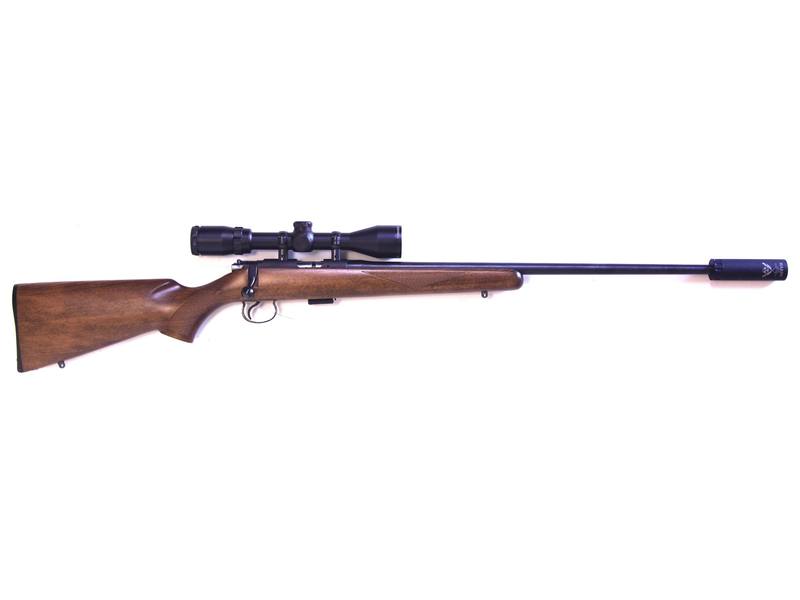 Buy 22 CZ 452-2E ZKM Blued Wood 20" with Scope & Silencer in NZ New Zealand.