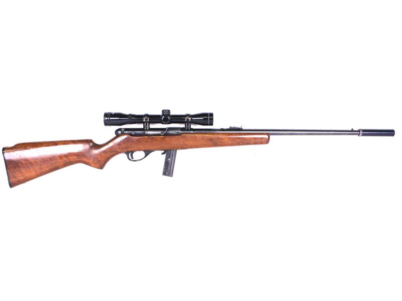 Buy 22 Stirling 20 Blued Wood with Scope in NZ New Zealand.