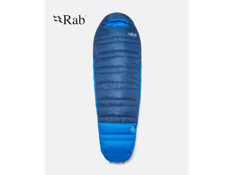 Buy Rab Sleeping Bag Down Ascent Blue Extra Long Wide Left Hand Zip in NZ New Zealand.