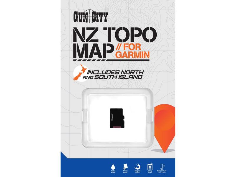 Buy Gun City Topographical Maps of NZ for Garmin in NZ New Zealand.