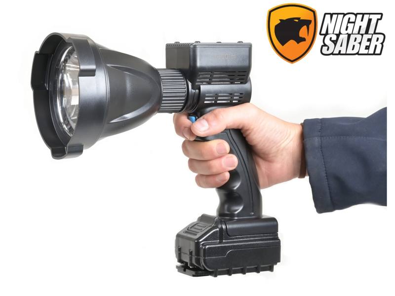 Buy Night Saber 6500 Lumens Rechargeable & Corded Hand-Held 120mm 65w LED Spotlight in NZ New Zealand.