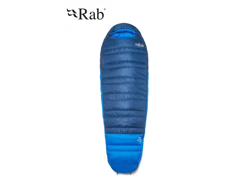 Buy Rab Sleeping Bag Down Ascent Blue Left Hand Zip in NZ New Zealand.