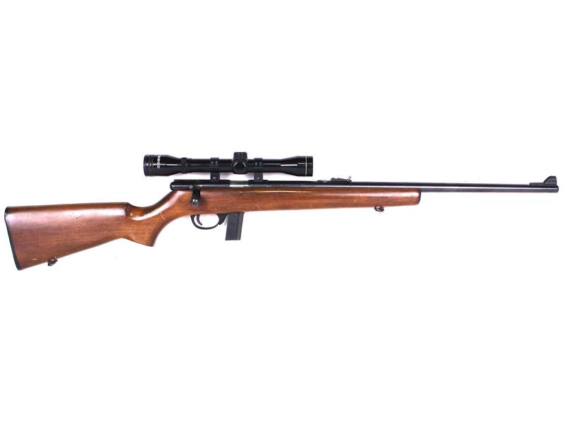 Buy 22 Stirling 14P Blued Wood 21" with Scope in NZ New Zealand.
