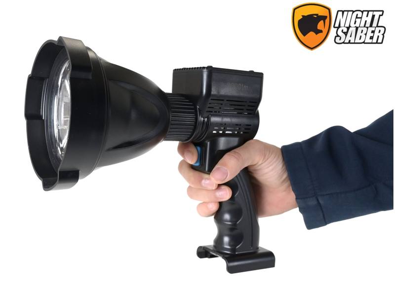 Buy Night Saber 8000 Lumens Rechargeable & Corded Handheld 120mm 80w LED Spotlight in NZ New Zealand.