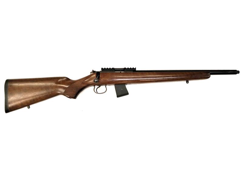 Buy 17HMR CZ 452-2E Blued Wood Threaded in NZ New Zealand.