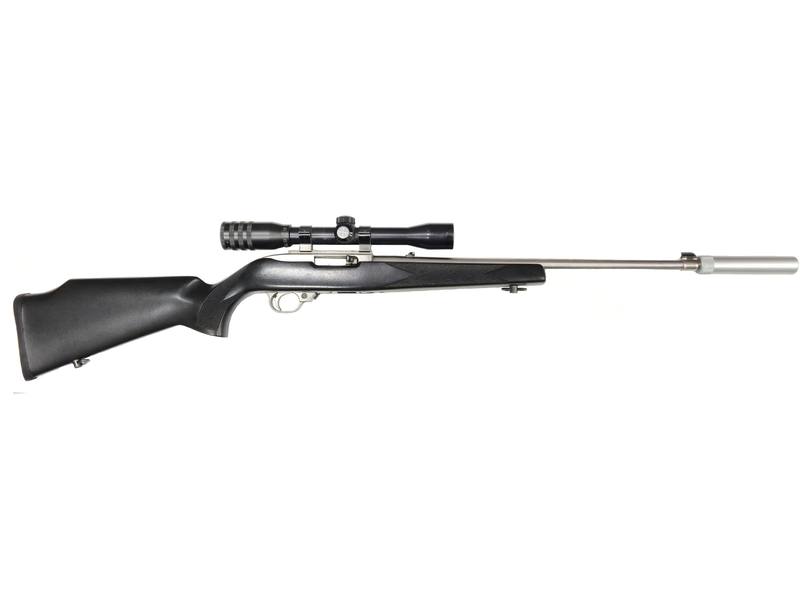 Buy 22 Ruger 10/22 Stainless Synthetic with Silencer and Scope in NZ New Zealand.