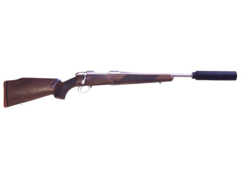 Buy 7MM-08 Sako 75 Stainless Walnut with Silencer in NZ New Zealand.
