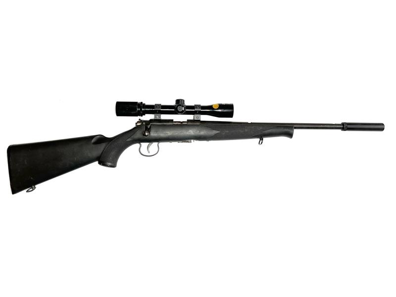 Buy 22 Outdoor Arms JW15 Blued Synthetic with Scope and Silencer in NZ New Zealand.