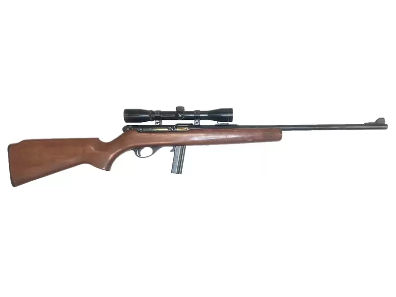 Buy 22 Stirling Model 20P Blued Wood 20" with Nikko Stirling 4x32 Scope in NZ New Zealand.