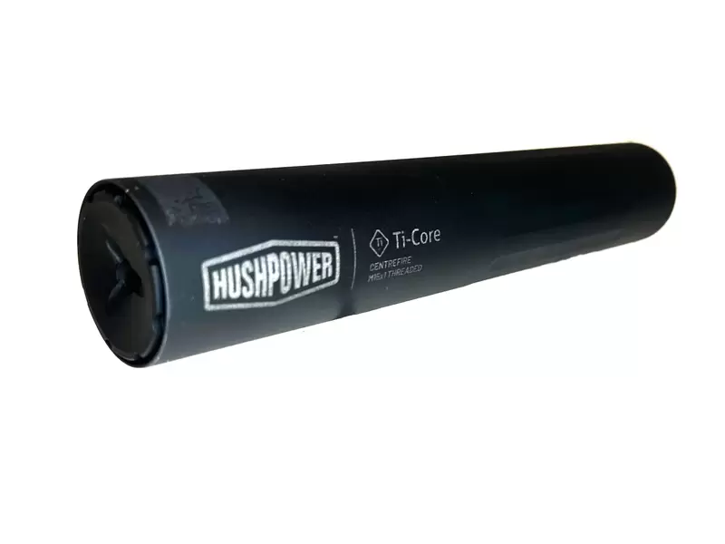 Buy Second Hand Hush Power Centre Fire 30 Cal Titanium Core Silencer M15x1 in NZ New Zealand.