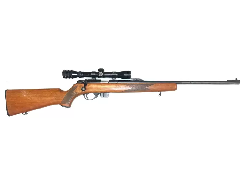 Buy 22 Mag Stirling 1500 Blued Wood 22" with Scope in NZ New Zealand.
