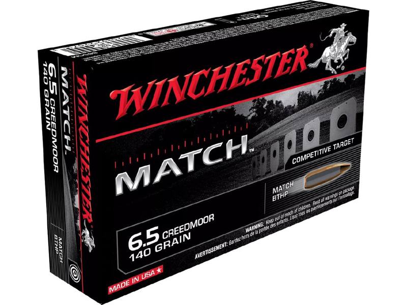 Buy Winchester 6.5 Creedmoor Match 140gr Hollow Point Boat Tail 20 Rounds in NZ New Zealand.