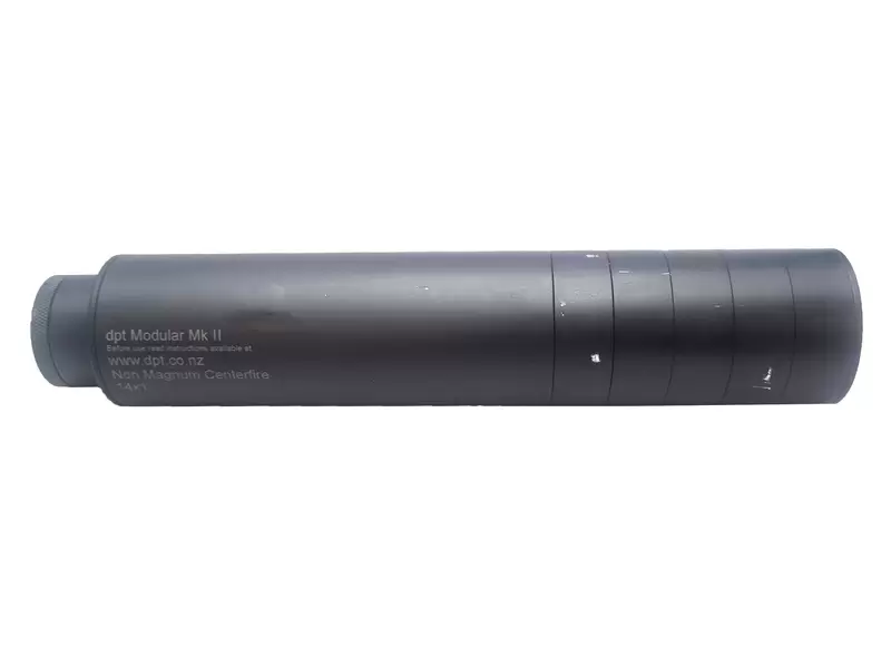 Buy Second Hand DPT Centrefire Over Barrel Silencer 22Cal M14x1 in NZ New Zealand.